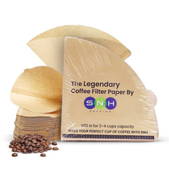 Brown Coffee Filter Paper 51GSM Disposable (100 PCS) - SNH Packing