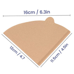 Brown Coffee Filter Paper 51GSM Disposable (100 PCS) - SNH Packing