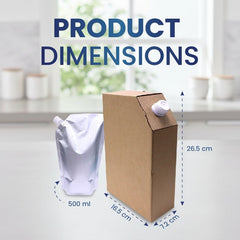 Brown Corrugated Flask with Silver Spout - SNH Packing