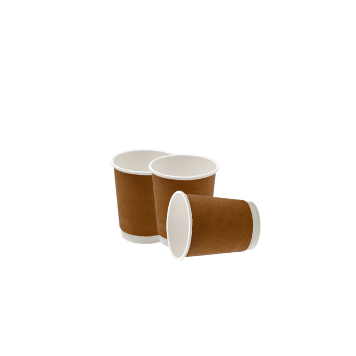 Brown Double Wall Paper Cups 4oz to 16oz Hot Drinks