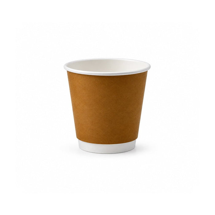 Brown Double Wall Paper Cups 4oz to 16oz Hot Drinks