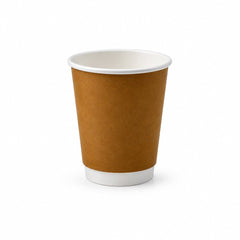 Brown Double Wall Paper Cups 4oz to 16oz Hot Drinks - SNH Packing