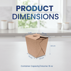 Brown Kraft Takeaway Boxes 8oz to 38oz Square Food Boxes - SNH Packing