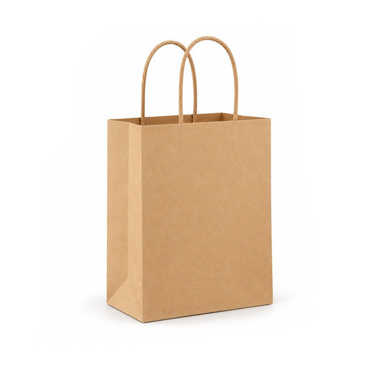 Brown Paper Bags with Twisted Handles Multiple Sizes - SNH Packing