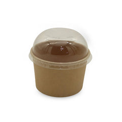 Brown Paper Ice Cream Cups with Lids 4 OZ to 16 OZ - SNH Packing