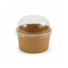 Brown Paper Ice Cream Cups with Lids 4 OZ to 16 OZ - SNH Packing