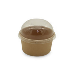 Brown Paper Ice Cream Cups with Lids 4 OZ to 16 OZ - SNH Packing