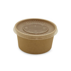 Brown Paper Ice Cream Cups with Lids 4 OZ to 16 OZ - SNH Packing