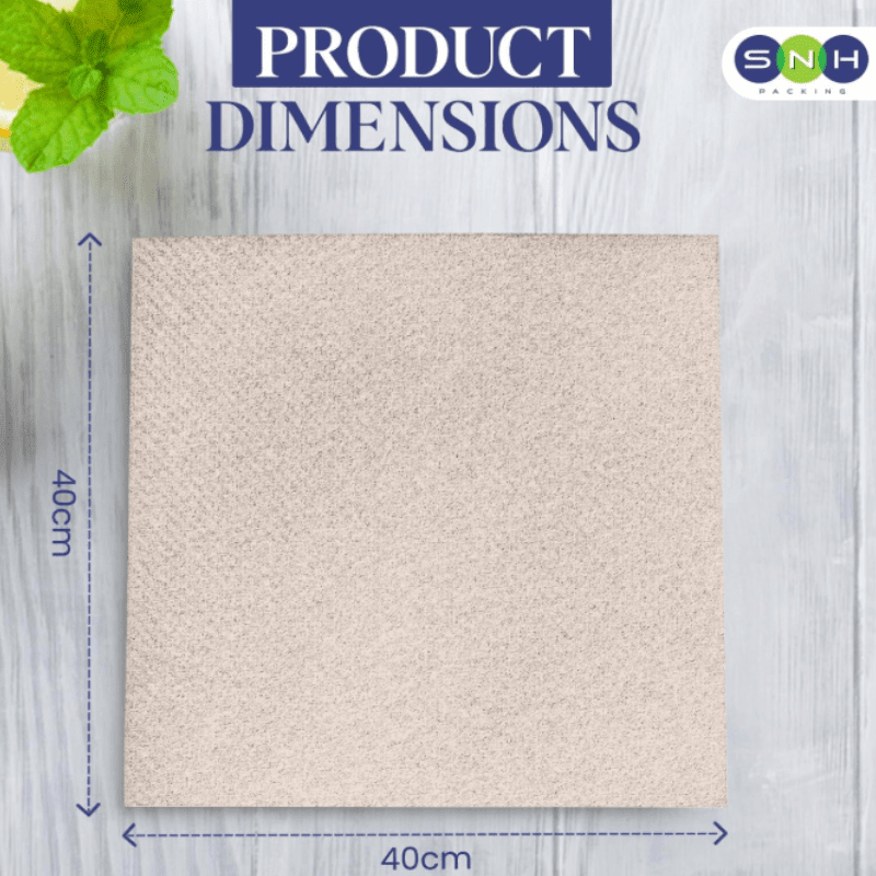 Brown Paper Napkin 2 Ply 50 Pieces 23CM to 40CM - SNH Packing