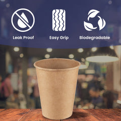 Brown Single Wall Paper Cups 4 OZ to 16 OZ Beverage Cups - SNH Packing