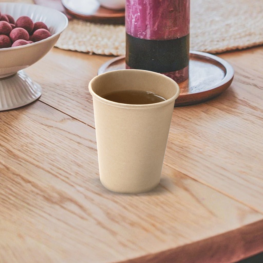 Brown Single Wall Paper Cups 4 OZ to 16 OZ Beverage Cups - SNH Packing