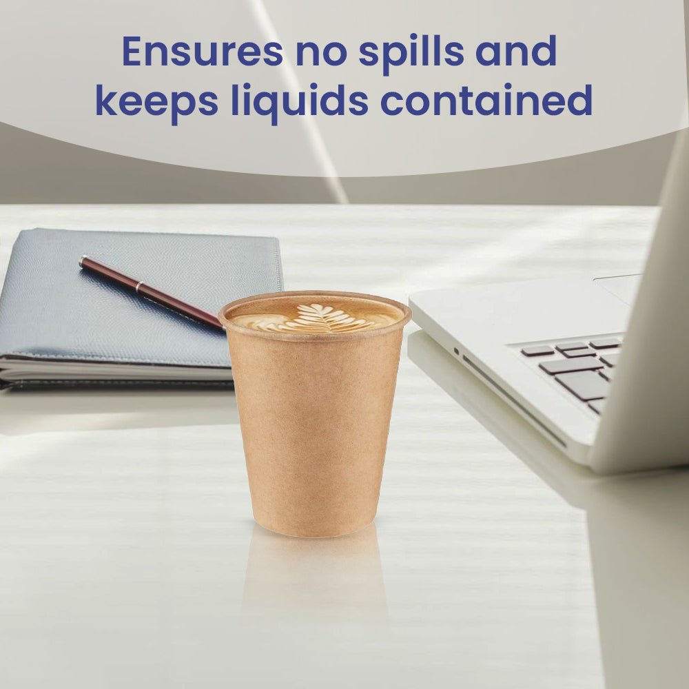 Brown Single Wall Paper Cups 4 OZ to 16 OZ Beverage Cups - SNH Packing