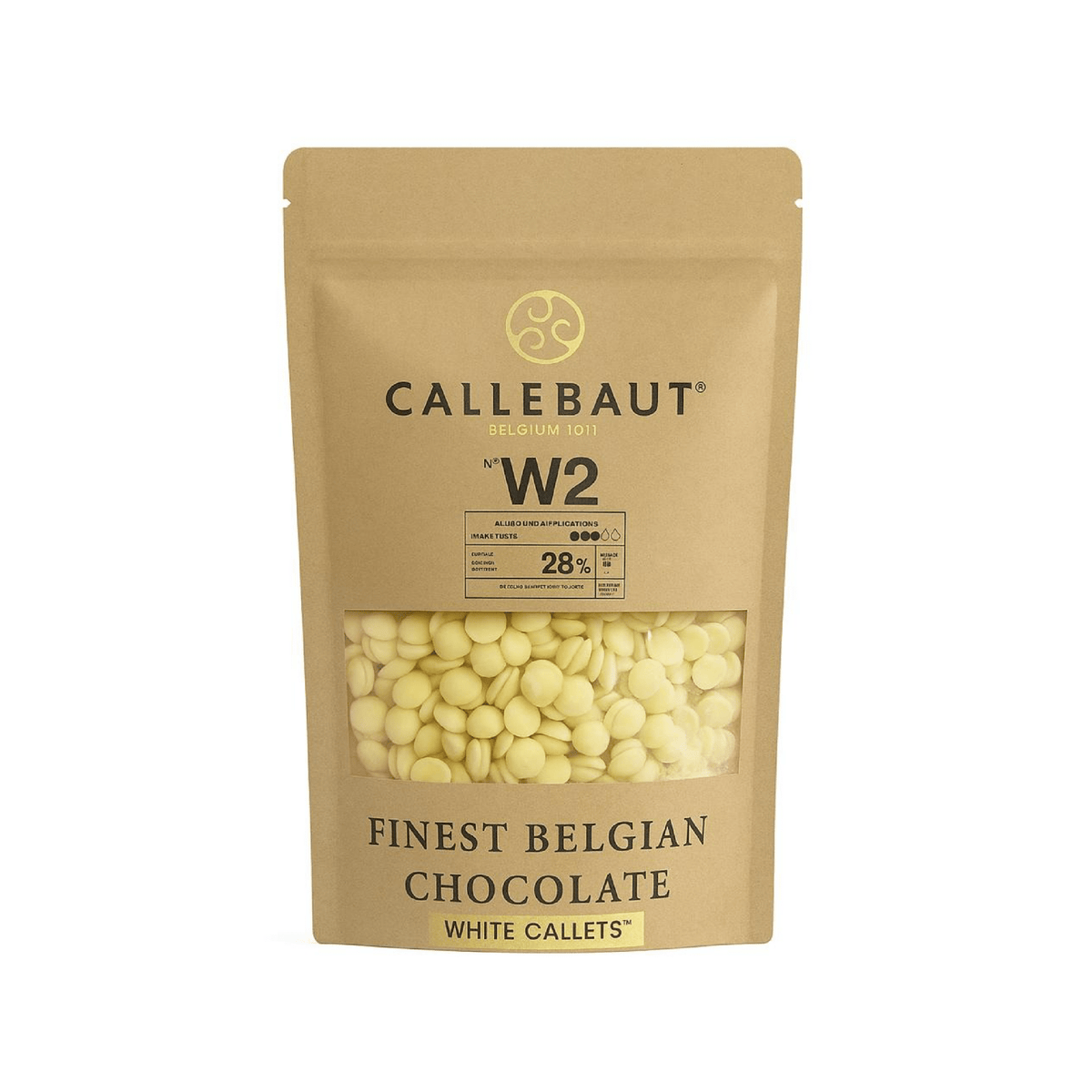 CALLEBAUT WHITE CHOCOLATE CHIPS (28%) CAL W2 - SNH Packing