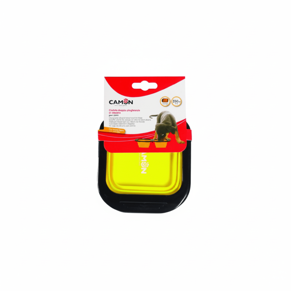 Camon Folding, Square and Silicone Double Bowl - Small - 2X350Ml - SNH Packing