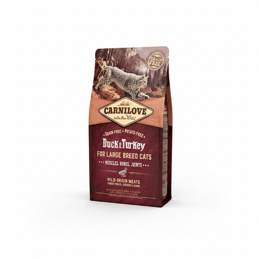 Carnilove Duck & Turkey for Large Breed Adult Cats 2kg - SNH Packing