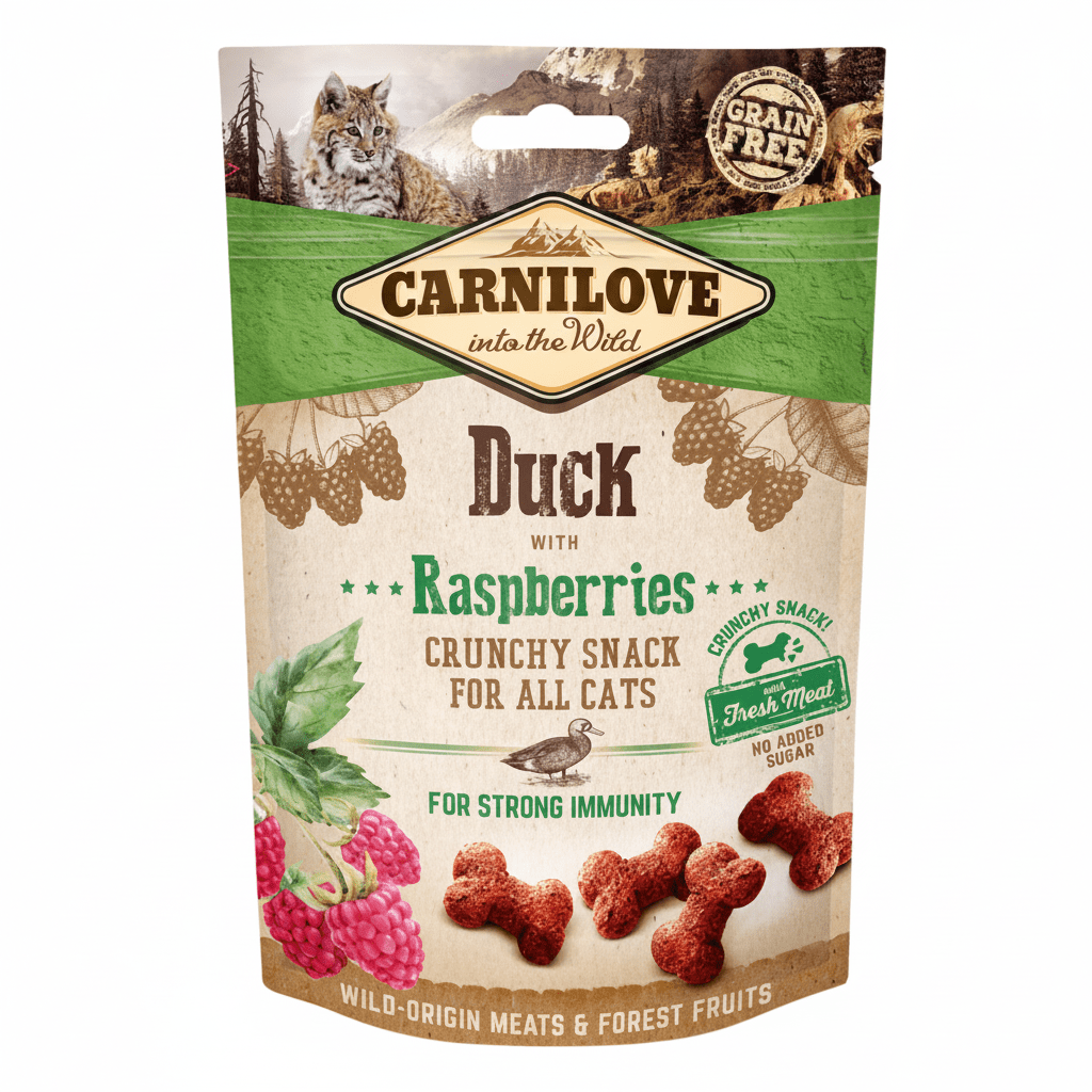 Carnilove Duck with Raspberries Crunchy Snack for Cats 50g - SNH Packing