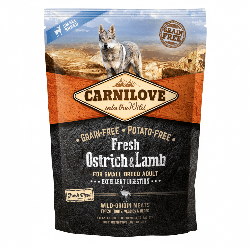 Carnilove Fresh Ostrich & Lamb for Small Breed Adult Dogs 1.5kg - SNH Packing