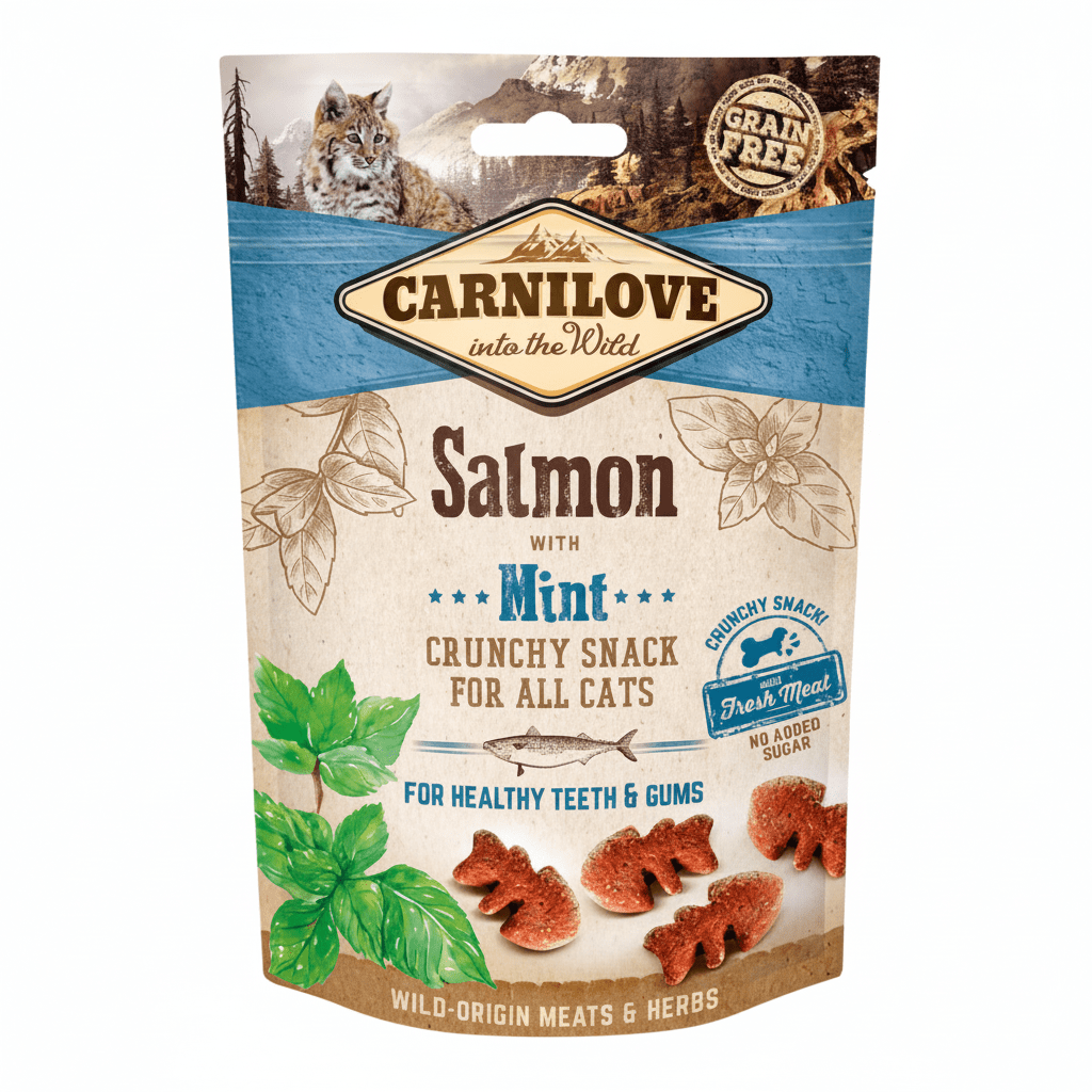 Carnilove Salmon with Mint Crunchy Snack for Cats 50g - SNH Packing