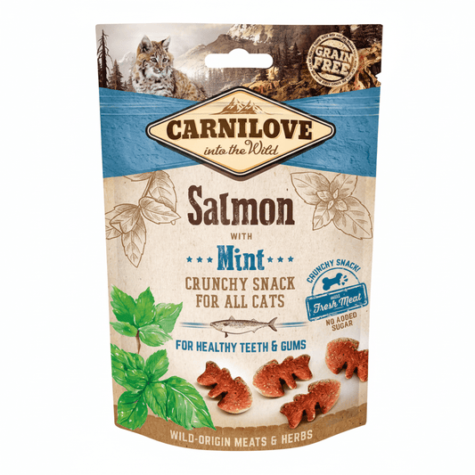 Carnilove Salmon with Mint Crunchy Snack for Cats 50g - SNH Packing