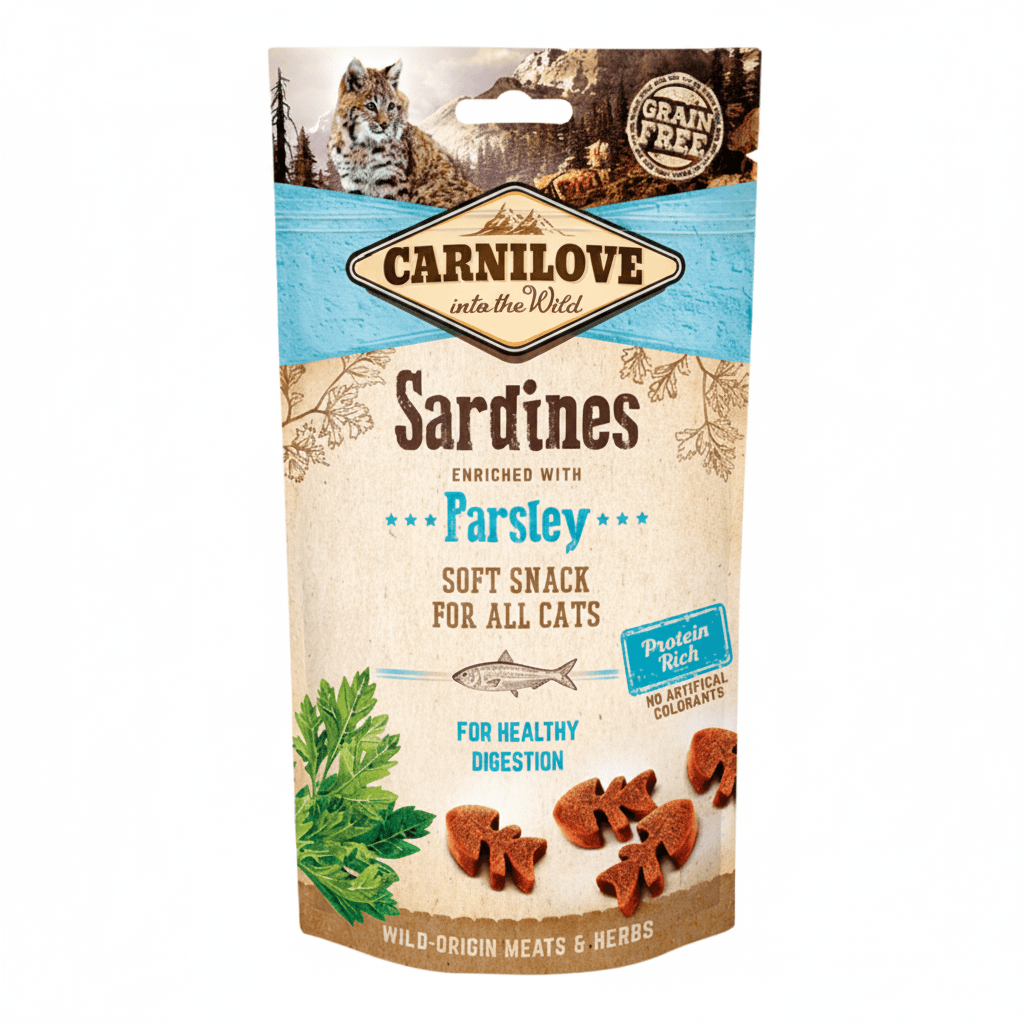 Carnilove Sardine enriched with Parsley Soft Snack for Cats 50g - SNH Packing