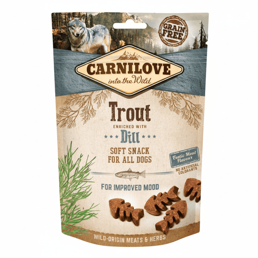 Carnilove Trout enriched with Dill Soft Snack for Dogs 200g - SNH Packing