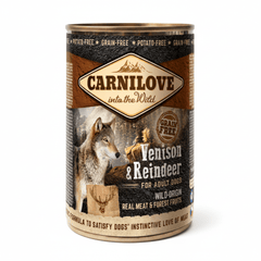 Carnilove Venison & Reindeer for Adult Dogs (Wet Food Cans) 400g - SNH Packing