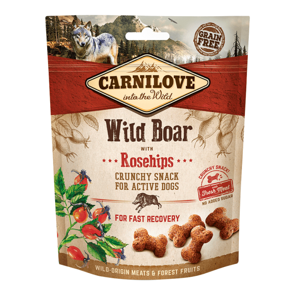Carnilove Wild Boar with Rosehips Crunchy Snack for Dogs 200g - SNH Packing