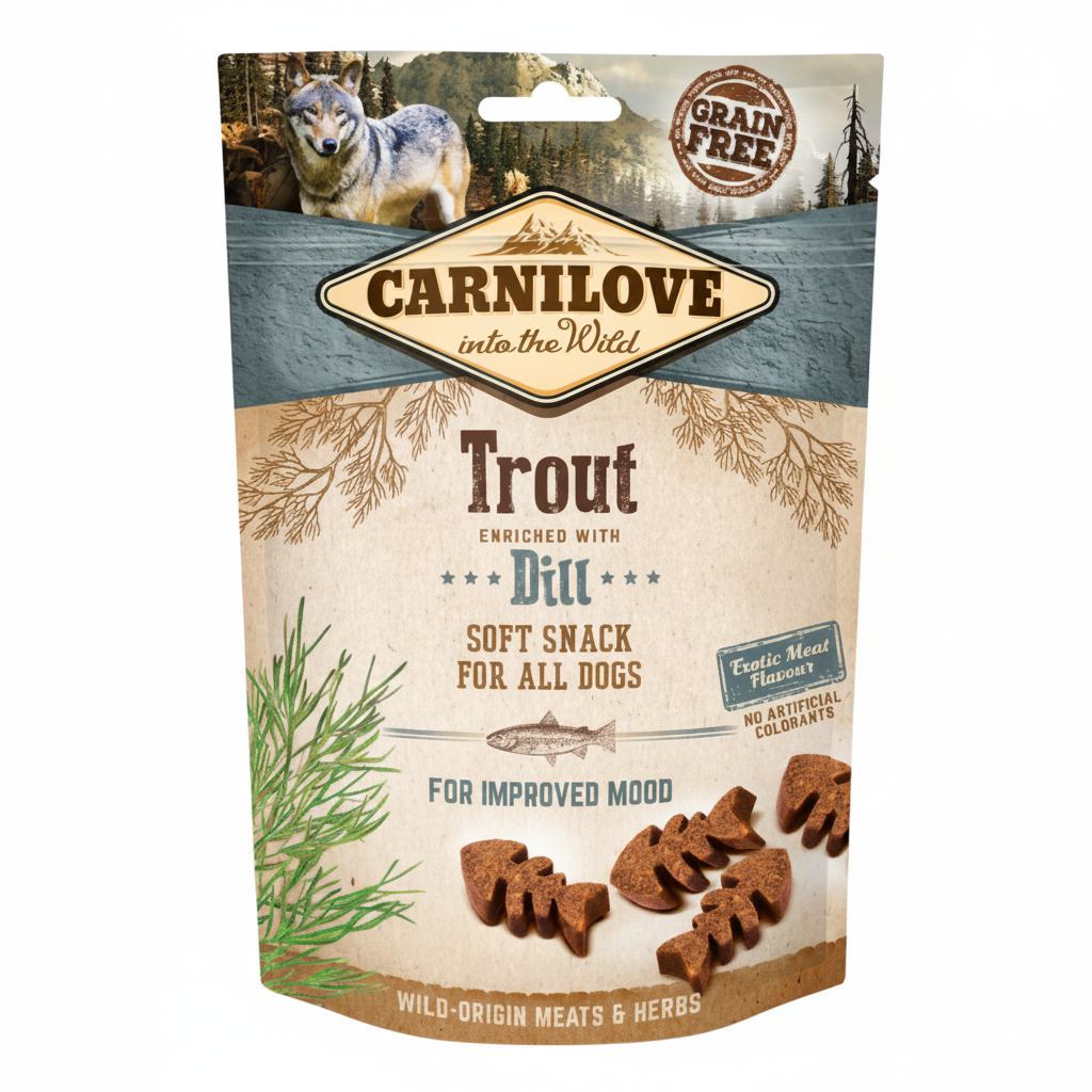 Carnilove Trout enriched with Dill Soft Snack for Dogs 200g