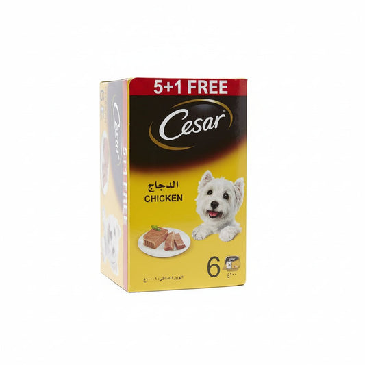 Cesar Chicken 5+1 FREE Promo Pack Wet Dog Food - 6X100G - SNH Packing