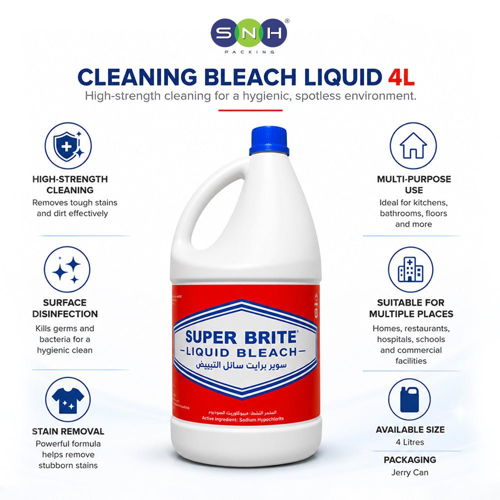 Cleaning Bleach Liquid 4L Surface Disinfectant Stain Remover - SNH Packing