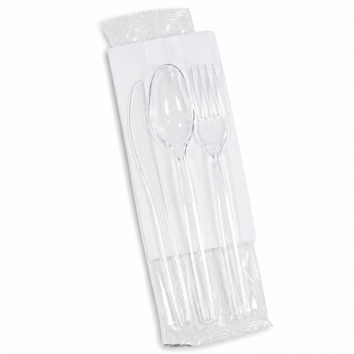 Clear cutlery pack spoon fork knife napkin disposable set UAE