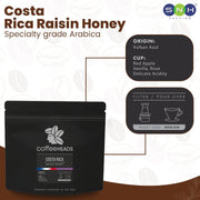 Coffeeheads Costa Rica Raisin Honey Specialty Arabica Coffee Beans (Honey Process) - SNH Packing