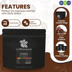 Coffeeheads Ethiopia Guji Hambela Premium Arabica Coffee Beans - SNH Packing