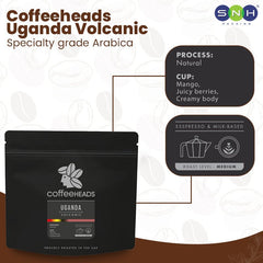 Coffeeheads Uganda Volcanic Premium Arabica Coffee Beans (Specialty Grade) - SNH Packing