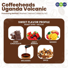 Coffeeheads Uganda Volcanic Premium Arabica Coffee Beans (Specialty Grade) - SNH Packing