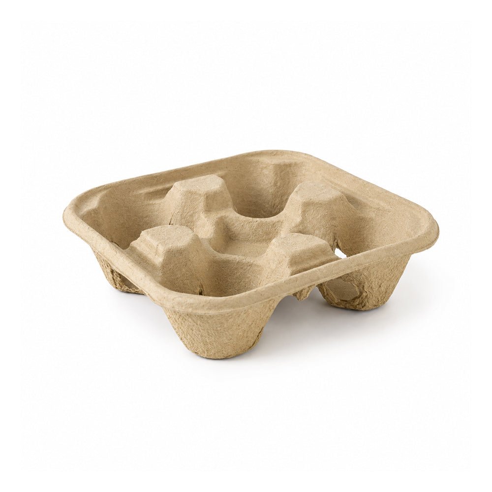 Corrugated Cup Holder 2 Cup 4 Cup Eco Friendly Carrier - SNH Packing