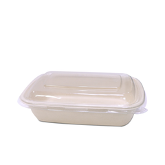 Bagasse Rectangular Containers with Lids – Multiple Sizes | Bulk Eco-Friendly Disposable Takeaway Boxes