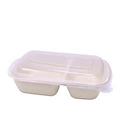 Bagasse Rectangular Containers with Lids – Multiple Sizes | Bulk Eco-Friendly Disposable Takeaway Boxes