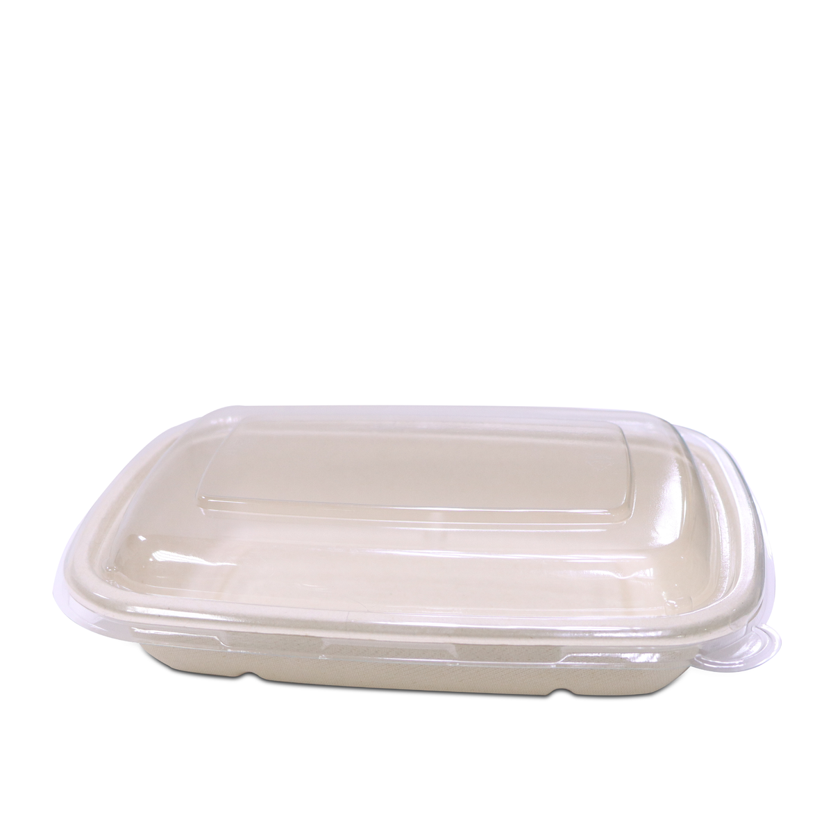 Bagasse Rectangular Containers with Lids – Multiple Sizes | Bulk Eco-Friendly Disposable Takeaway Boxes