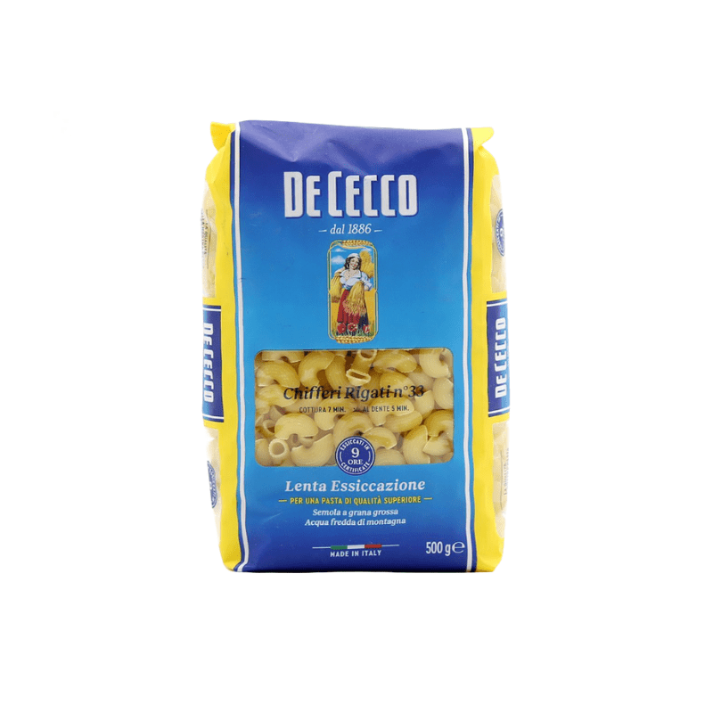 DeCecco Macaroni (Chifferi) 33 500GM - SNH Packing