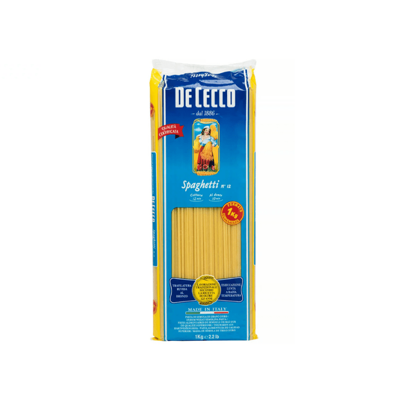 DeCecco Pasta Spaghetti 12 - 1 KG - SNH Packing