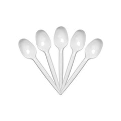 Disposable PP Plastic Spoon White 50 Pieces