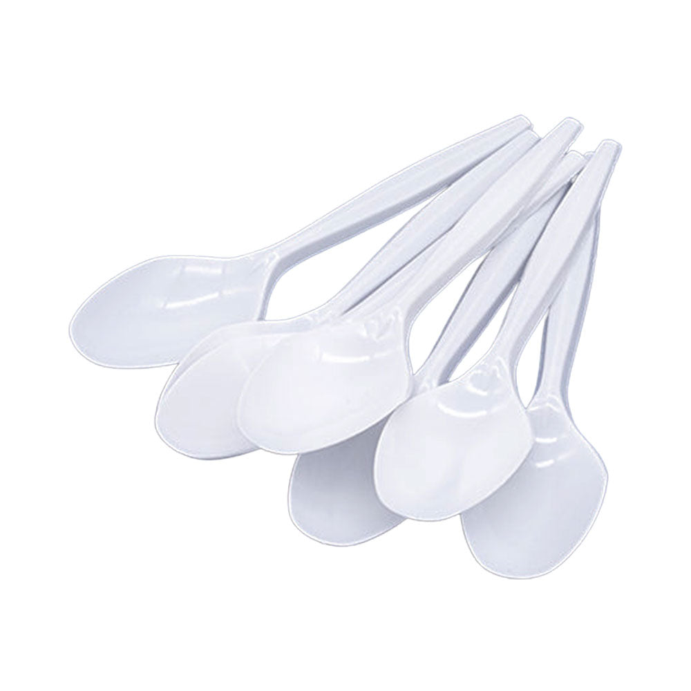 Disposable PP Plastic Spoon White 50 Pieces