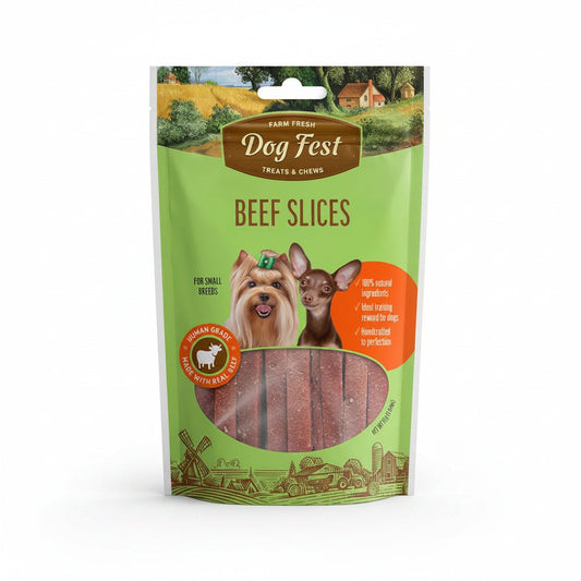 Dog Fest Beef Slices For Mini-Dogs - 55g - SNH Packing