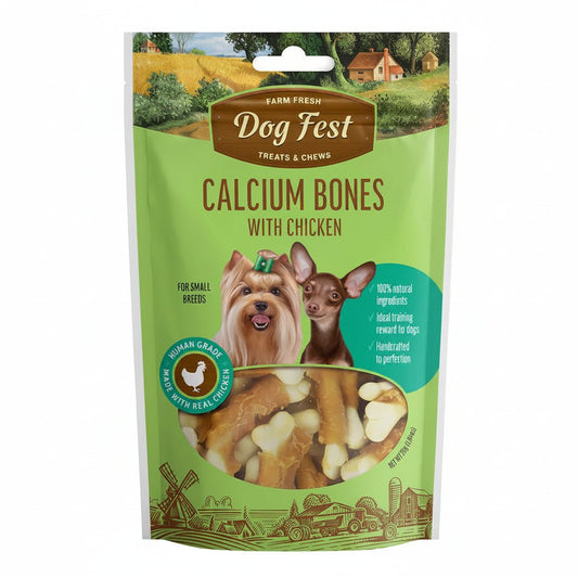 Dog Fest Calcium Bones With Chicken For Mini-Dogs - 55g - SNH Packing