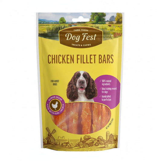 Dog Fest Chicken Fillet Bars For Adult Dogs - 90g - SNH Packing
