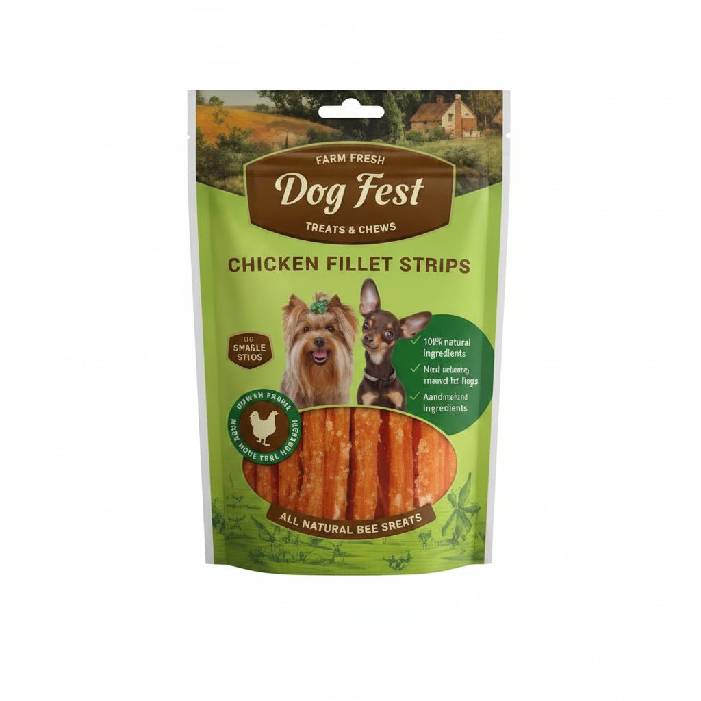 Dog Fest Chicken Fillet Strips For Mini-Dogs - 55g - SNH Packing