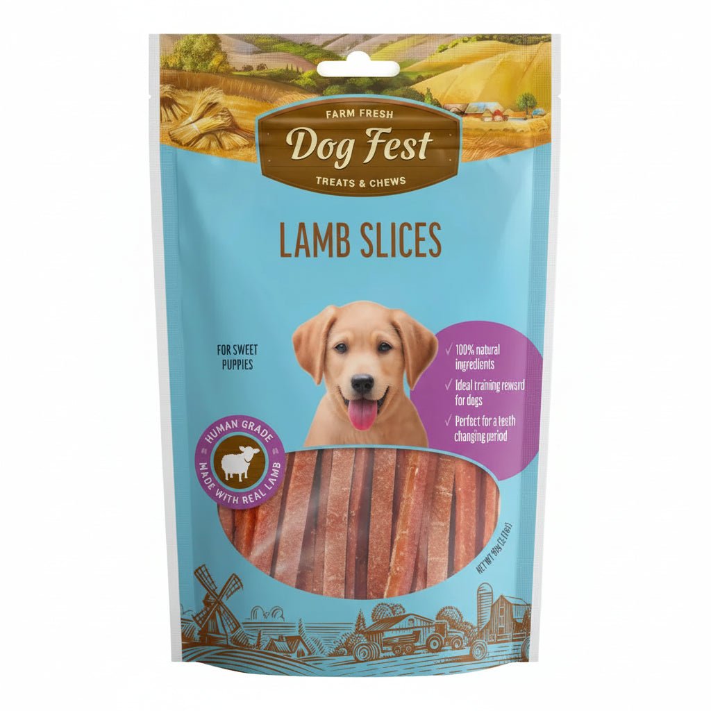 Dog Fest Lamb Slices For Puppies - 90g - SNH Packing