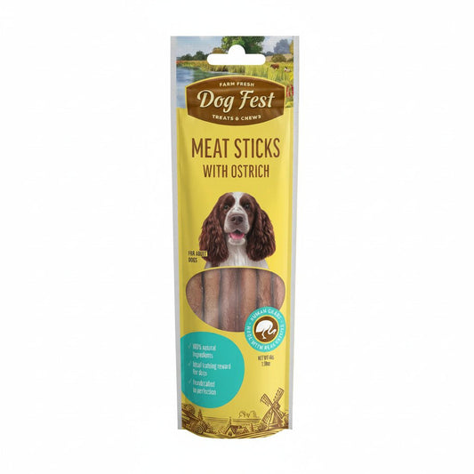 Dog Fest Meat Sticks With Ostrich For Adult Dogs[Weight - 45g] - SNH Packing