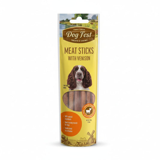 Dog Fest Meat Sticks With Vension For Adult Dogs - 45g - SNH Packing